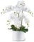 PASCH® XXL Kunstblume Orchidee groß (60cm) in weißem Keramiktopf | Orchideen künstlich | Kunstblumen wie echt