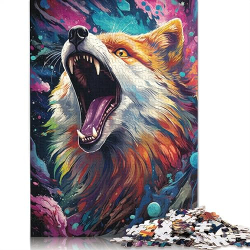 1000 Piece Jigsaw Puzzle Planet Color Fox Jigsaw Puzzle for Adults Cardboard Jigsaw Great Gifts for Christmas 38x26cm