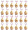24 Pack Easter Cupcake Toppers, Glitter Rabbit Ears Cake Toppers Bunny Ear Cupcake Picks Happy Easter Cake Topper Easter Themed Party Toothpicks Baby Shower Birthday Decorations