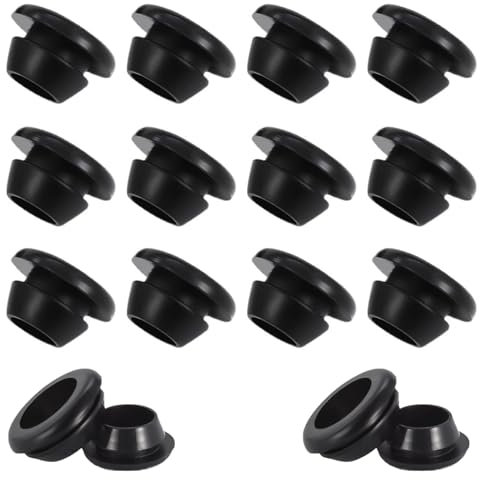 QZKJQDD 50 Stück Gummitülle, Wasserdicht Gummi, Kabeltülle Gummitüllen, Elektrische Leiterdichtung Ring, Gummistopfen ID 8MM Einbaudurchmesser 10MM, für Kabel Durchgangstüllen Kabeltüllen Gummistopfen