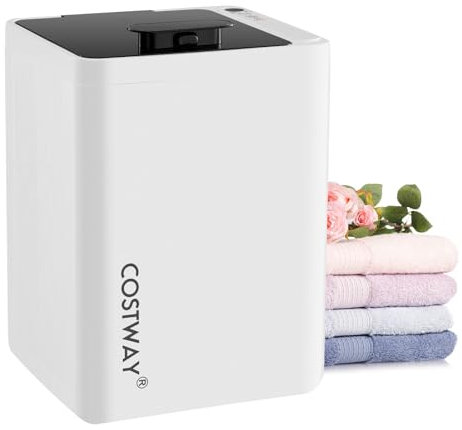 COSTWAY Scaldasalviette 23L, Scalda Salviette da Bagno Elettrico con Spegnimento Automatico, Timer a 6 Livelli e Display LED, Towel Warmer Spazioso per Spa, Terme e Albergo