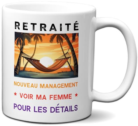 L'Esprit Des Anges - Taza de regalo para jubilación, diseño de drole Rigolo, divertido para hombre o mujer