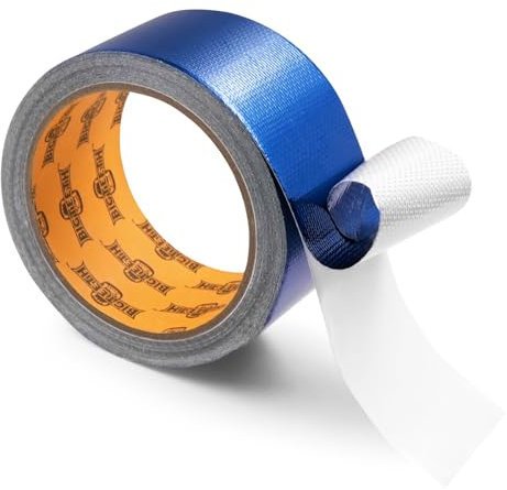 BIGTEETH Tarpaulin Repair Tape - Tent Repair Tape (50mm x 8m) Heavy Duty Blue Waterproof Adhesive Tape Patch for Tents, Truck tarps, Awnings, Canopies