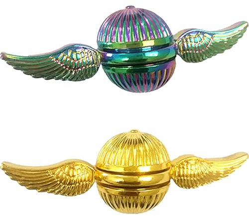 Yoimckay Gold Fidget Spinner Hand Fidget Sensory Toys, Handspinner-Spielzeug für Fans der mittelalterlichen magischen, hilft, Stress und Angst bei Kindern und Erwachsenen abzubauen (Farbe + Gold)