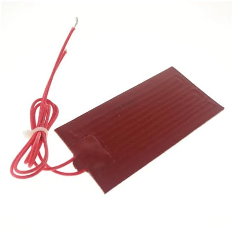 LTRAJUYNH DC 12V 50x80mm 8W Rectangle Flexible Silicon Heater Pad For Oil Tank Electrical Wires