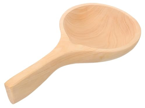 TOPPERFUN Cucharón Compacto Diseño Rústico Pala De Cocina De Madera Utensilio Multifuncional