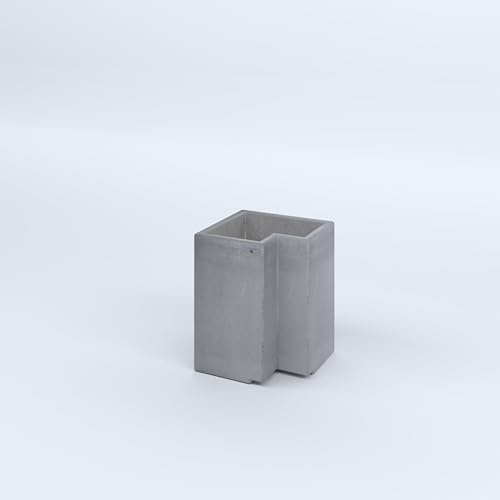 FLORESPIRA FIORIERE IN CEMENTO LISCE ZAVORRA MODELLO A SENZA PIEDINI CM40X40X28X50H GRIGIO