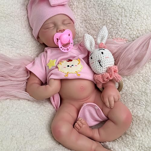 Oppaionaho 20 Inch Open Mouth Reborn Baby Dolls Silicone Full Body | Lifelike Sleeping Newborn Baby Doll Girl Anatomically Correct Toy