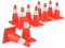10x Stagecaptain LK-450 Leitkegel aus Kunststoff - Warnkegel Set 45 cm hoch - Reflektierende Pylone - Verkehrshütchen Stapelbar - Orange