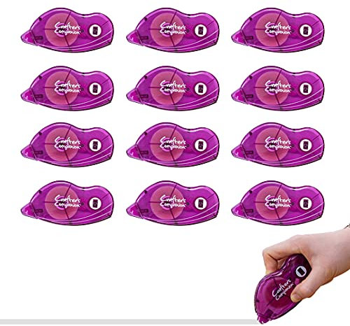 Crafter's Companion Permanent Double-Sided Adhesive Bundle (12 Tape pens) - 264 metre in Total