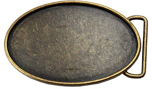 F Fityle Herren Gürtelschnalle rohlinge Buckle Bronze für Gürtel mit einer Breite von 3,6 bis 3,9 cm