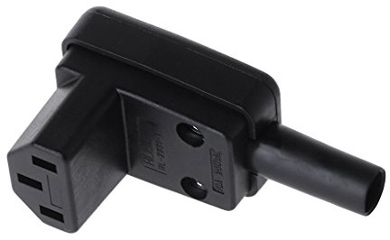 Dabixx Conector de Cable del Cable eléctrico de la CA 10A 250V del Enchufe Hembra de IEC 320 C13 en ángulo de 90 Grados