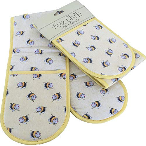 ALEX CLARK BEES OVEN GLOVES - Baking, Cooking - Kitchen Accessory