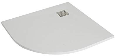 MILANO White Quadrant Textured Slate Effect Shower Tray 900 x 900mm