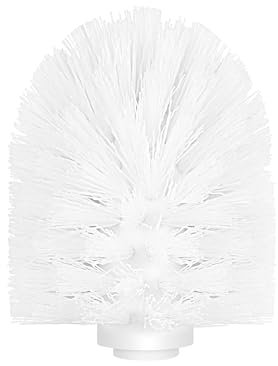 TOPBATHY 1pcs Toilet Brush Head Replacement with Durable Stiff Bristles for Bathroom (White)