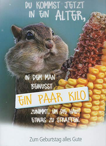 Geburtstagskarte XXLein paar Kilo + Umschlag