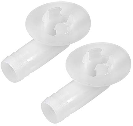 sourcing map Acople Codo Conector Manguera Drenaje Aire Acondicionado para Unidades Mini Split y Piezas Unidad AC Ventana 18 mm, 2 piezas