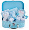 Baby Box Shop Baby Shower Gifts - 7 Geschenk für Baby Junge, Neugeborene Geschenkset, Baby Boy Geschenk - Baby Willkommensgeschenk, Neugeborenen Geschenk Junge - Geschenk für Neugeborene - Blau