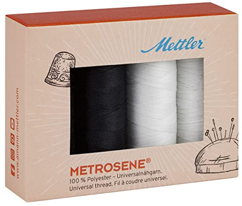 Mettler Metrosene 4 Set Black and White Thread spools