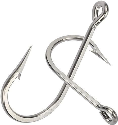 OROOTL Large Giant Fishing Hooks Shark Alligator Hooks 5/0-20/0, 12pcs Stainless Steel J Hooks for Shark Swordfish Tuna Catfish