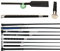 JA Horse Fleck Springpeitsche Springgerte Springstock Reitgerte (60 cm, FLEXIBEL - Kunstleder gewickelt schwarz)