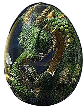 BBABBT Lava Dragon Egg, Exquisite Crystal Lava Dragon Egg Souvenir, The Powerful Lava Dragon Is About To Be Born From The Egg, Science Gifts Souvenir for Kids Boys Girls, Green Dragon Egg