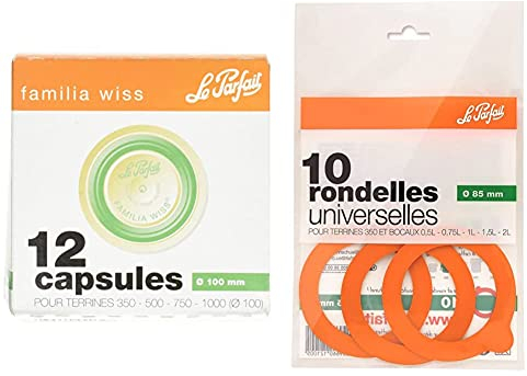 Le Parfait - Familia wiss - Boite de 12 Capsules Familia Wiss - 100mm - Vert & Sachet de 10 rondelles Super - 85mm