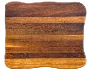 La Madera Schneidebrett aus dunkler Eiche | Handgearbeitetes Steakbrett Premium von holz4home® | 40 cm x 4.5 cm x 33 cm (BxHxL) | Massives Eichen Küchenbrett zum Schneiden, Hacken und Servieren