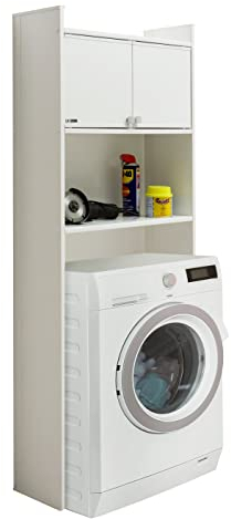 Jo-Bagno.it Mobile Lavatrice o Asciugatrice a Colonna in PVC REGINA 63 x 26,4 x H 165 cm Interno ed Esterno Supporto in Kit per Lavanderia