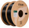 eSUN PLA+ Filament 1.75mm, 3D Drucker Filament PLA Plus, Maßgenauigkeit +/- 0.03mm, 1kg pro Spule, 2 Spulen 3D Druck Filament, Schwarz
