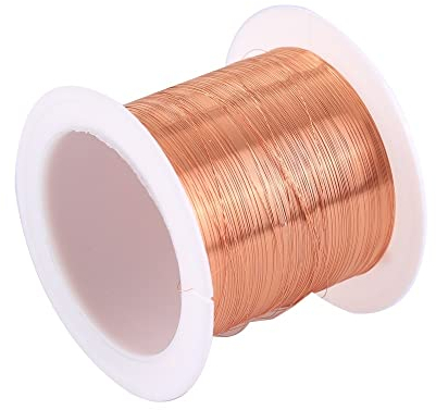 DONGKER Filo Rame Smaltato,0,1mm x 50m Bobina Rame per Induttori di Trasformatoriper Collegamento e Saldatura