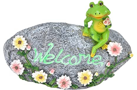 Voluxe Frosch-Gartenskulptur, Frosch-Skulptur, langlebig, wasserdicht, bringt Ruhe, natürlichen Charme, sehr aufwendig geschnitzt für Hofterrasse für Gartenblumentopf