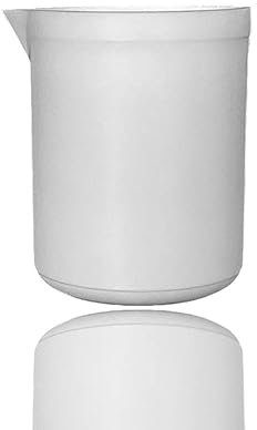 2PCS Messzylinder Becher, PTFE Teflon Becher Säure und alkali beständige hohe Schmierung weiße Messbecher für Labor-Labor 500ML