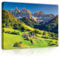 WallArena - Leinwand Bilder - Berge Alpen Landschaft Grün Natur - 80x60 cm Leinwandbilder - Bild auf leinwand - Wandbild XXL groß Wandbilder für Wohnzimmer Schlafzimmer Wohnzimmerbilder Modern