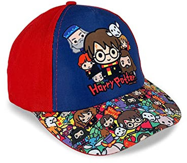 Offizielle Harry Potter Hogwarts Kindermütze mit Visier 5468, rot, 46