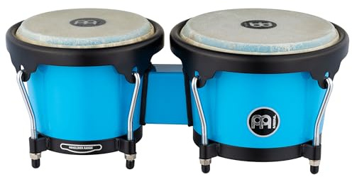 Meinl Percussion Bongos Journey Series - 2 hand drums with 6.5 and 7.5 inches - including tuning key - ABS plastic, Blue (HB50GB)