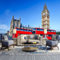 Londoner Roter Bus Fototapete, Big Ben In England, Großbritannien Tapete für Wand, Wandbild Dekoration - für Wohnzimmer Schlafzimmer die Mauer 150 x 70 cm