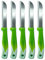 CLEARFEE Solingen Obsmesser Schälmesser Made in Germany aus Edelstahl Gemüsemesser Allzweckmesser Allesschneider sehr scharf (grün-weiß, 5)