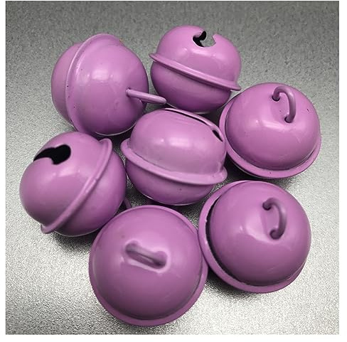 Yurosiay 50 Stück 22mm Glöckchen Schellen Bunt Glöckchen Klein Metallglöckchen Bastelglocken Bonbonfarbige Glöckchen zum Basteln DIY Glöckchen für Handwerk Festival Dekor Hundehalsband Weiße