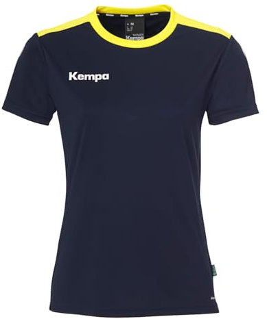 Kempa Damen Emotion 27 T-Shirt, Marine/Fluo Gelb, XS EU