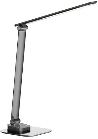 i-Smt Retro Metal LED Table Lamp, Eye-Protection with 15 Adjustable Lighting Mode, USB Charging Port, Foldable Arm for Wide Lighting Range, LED Desk Lamp for Study/Working/Reading/Office/Computer