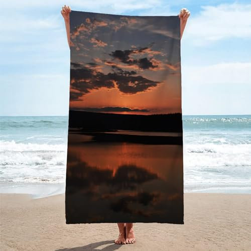 Toalla Playa Atardecer Toallas Playa Grande Microfibra Anti Arena Cielo Playa Toallas para NiñA NiñO Adulto Piscina Toalha de Praia Mujer Hombre 200x200cm