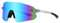 BUYAGE Radsport-Sonnenbrille für Herren und Damen, Sportbrille, 80er-Jahre, rahmenlos, Outdoor, Baseball, Laufen, Mountainbike, Grau/Blau, 75 MM