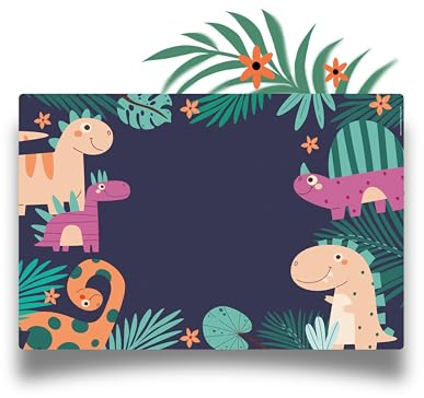 Close Up | Schreibtischunterlage mit Kinder Design | für Kinder, Mädchen, Jungen | wasserfest & abwaschbar| perfekt zur Einschulung | 60x40 cm | Schreibtischschutz BPA frei (Dinosaurier)