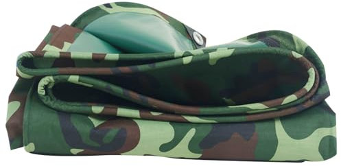 Plane Camouflage Oxford Canvas 1,5x2m 2x4m 3x3m 4x4m 4x6m Faltbare Plane Abdeckplane für verstärkte Kanten von Dächern, Camping, Terrassen, Schwimmbädern, Booten(1x1.2m)
