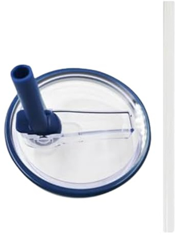 Replacement Lids for 40 oz Tumbler, Replacement Lid for Water Cup, Reusable Spill Proof Lids Made of Odorless Polyester Fabric with 1 sturdy straw, Tumbler Lid Replacement (navy blue)
