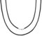 Beebeecraft 2Pcs Braided Leather Necklace Black Genuine 3mm Leather Cord Round Necklace with 925 Sterling Silver Lobster Clasp 16In