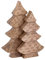 Dekofigur Baum 2er Set Holzfigur H23/20cm Holzbaum Weihnachtsdekoration Mangoholz