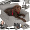 tectake® Hundesitz, Autositz für Hunde, Hunde Autositz für Rückbank, Beifahrer oder Rücksitz, Reisebett Hund, mit Hundegurt, Sitzerhöhung mit Hundeanschnaller, Hundebett mit Anschnaller - grau