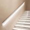 JINGJIAOPLSD Treppenhandlauf für Innentreppen, Modernes Handläufe Stufenlicht, An Der Wand Montierte Treppenhandlauf Treppenlichter, Runder Aluminium Handläufe(White,160cm)